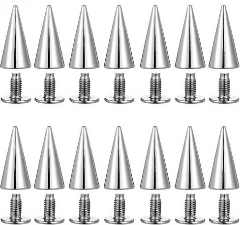 Spikes for Clothes 100 Sets Studs and Spikes Kit 12mm Metal Studs for Clothing, Shoes Belts Bags Hats Crafts Screwback Stud for DIY Leathercraft Decoration Punk Rock Style Clothing Accessories in Saudi Arabia