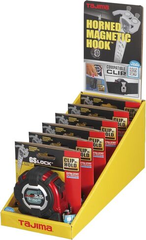 TAJIMA GS-Lock Tape Measure - 16ft x 1in Tape Measure with Compatible Clip & Horned Magnetic Hook - GS-MC16BW in Saudi Arabia