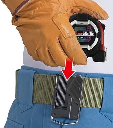 TAJIMA GS-Lock Tape Measure - 16ft x 1in Tape Measure with Compatible Clip & Horned Magnetic Hook - GS-MC16BW in Saudi Arabia