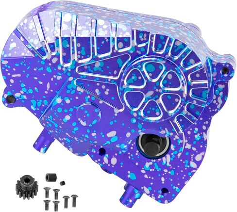 علبة تروس الألومنيوم كاملة حالة نقل مع ترقيات التروس ل 1/10 SCX10-AXI03004 CAPRA 1.9 UTB RC CRAWLER CAR ، (الأسود) in Saudi Arabia