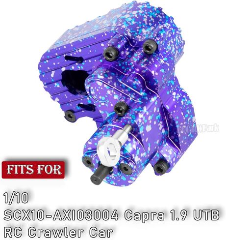 علبة تروس الألومنيوم كاملة حالة نقل مع ترقيات التروس ل 1/10 SCX10-AXI03004 CAPRA 1.9 UTB RC CRAWLER CAR ، (الأسود) in Saudi Arabia