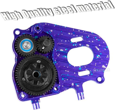علبة تروس الألومنيوم كاملة حالة نقل مع ترقيات التروس ل 1/10 SCX10-AXI03004 CAPRA 1.9 UTB RC CRAWLER CAR ، (الأسود) in Saudi Arabia