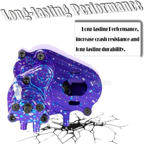 علبة تروس الألومنيوم كاملة حالة نقل مع ترقيات التروس ل 1/10 SCX10-AXI03004 CAPRA 1.9 UTB RC CRAWLER CAR ، (الأسود) in Saudi Arabia