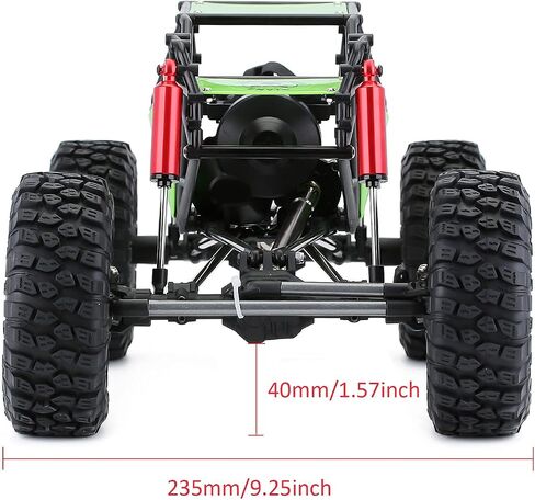 1/10 RC Car 310mm Wheelbase Rock Buggy Frame هيكل مع قفص لفة أنبوب النايلون لـ 1/10 RC Crawler Car SCX10 90046 TRX4 (مع عجلات ، أخضر) in Saudi Arabia