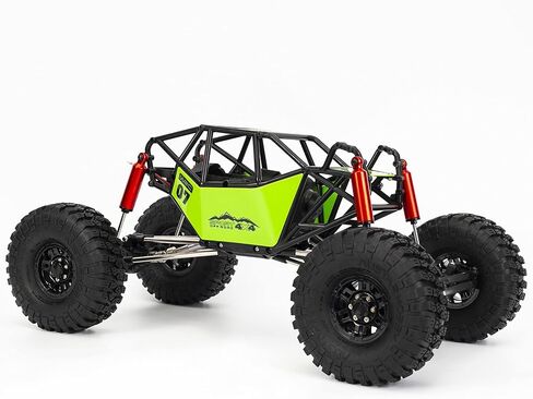 1/10 RC Car 310mm Wheelbase Rock Buggy Frame هيكل مع قفص لفة أنبوب النايلون لـ 1/10 RC Crawler Car SCX10 90046 TRX4 (مع عجلات ، أخضر) in Saudi Arabia