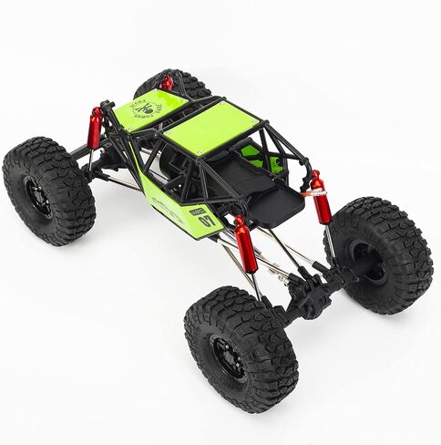 1/10 RC Car 310mm Wheelbase Rock Buggy Frame هيكل مع قفص لفة أنبوب النايلون لـ 1/10 RC Crawler Car SCX10 90046 TRX4 (مع عجلات ، أخضر) in Saudi Arabia