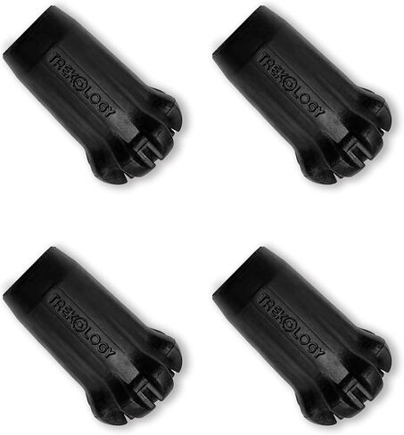 TREKOLOGY Black Trekking Pole Tips Replacement, 6pc/Set Hiking Pole Tips, Rubber Walking Pole Tips, Rubber Tips Trekking Poles Tip Walking Stick/ 11mm Hole Diameter - Fit Most Standard Hiking Poles in Saudi Arabia