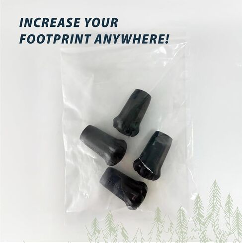 TREKOLOGY Black Trekking Pole Tips Replacement, 6pc/Set Hiking Pole Tips, Rubber Walking Pole Tips, Rubber Tips Trekking Poles Tip Walking Stick/ 11mm Hole Diameter - Fit Most Standard Hiking Poles in Saudi Arabia