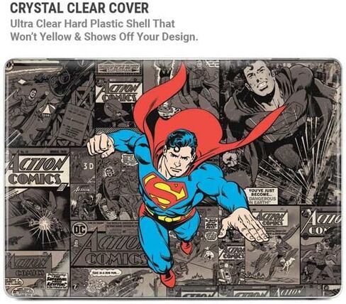 Skinit Case + Skin Compatible with MacBook Pro 14in (2021) - Officially Licensed Warner Bros Superman Mixed Media Design in Saudi Arabia