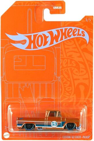 Hot Wheels Orange & Blue 53rd Anniversary Custom '62 Chevy Pickup Truck 3/5 DieCast 1:64th Scale in Saudi Arabia