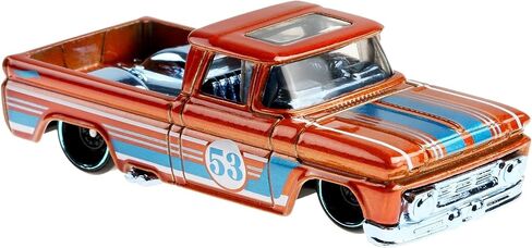 Hot Wheels Orange & Blue 53rd Anniversary Custom '62 Chevy Pickup Truck 3/5 DieCast 1:64th Scale in Saudi Arabia
