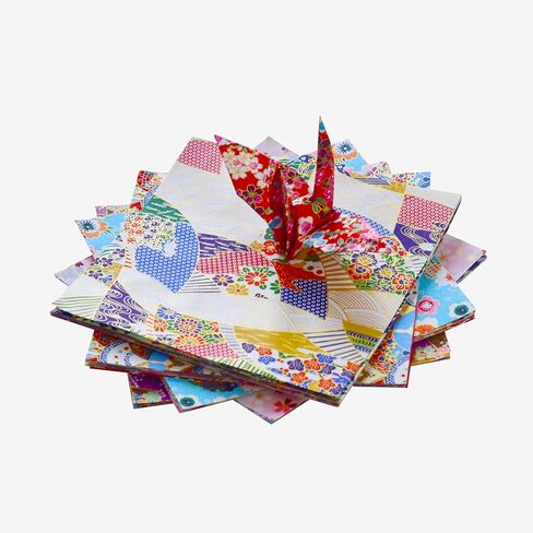 50 Origami Paper Yuzen Washi Paper Different Patterns Japanese Print 3x3 inches for Wedding Decor Japanese Designs, Mixed Patterns for Origami, Scrapbooking, DIY Gifts Origamipolly in Saudi Arabia