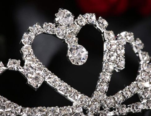 جميل شوب ميني القلب تايارا تاج لحفل الزفاف حفلة عيد ميلاد Pegeant Prinecess Party in Kuwait
