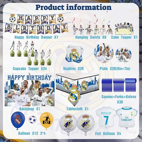 Football Themed Kids Birthday Party Decorations Set - Balloons, Banner, Tablecloth, Stickers - Football Theme Party Supplies in Saudi Arabia