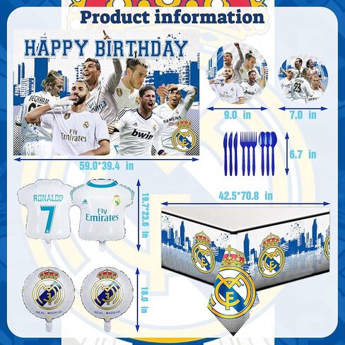 Football Themed Kids Birthday Party Decorations Set - Balloons, Banner, Tablecloth, Stickers - Football Theme Party Supplies in Saudi Arabia