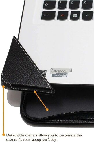 Contour Series - Black Heavy Duty Leather Protective Case - Compatible with Acer Chromebook Spin 714 Convertible | CP714-1WN 14" in Saudi Arabia