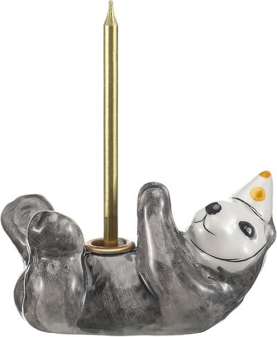 Otter Cake Topper Animal Birthday Party Decorations Ceramic Cute Cake Topper Reusable Candlestick Holder Mini Animal Sea Birthday Party Supply for Baby Shower Celebration, Fits 5-7 mm Candle in Saudi Arabia