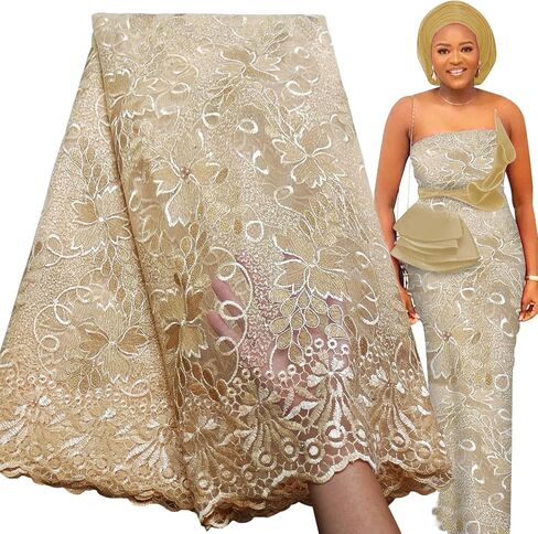 Bestway African Lace Fabric 5 ياردة Royal Blue Rishones in Saudi Arabia