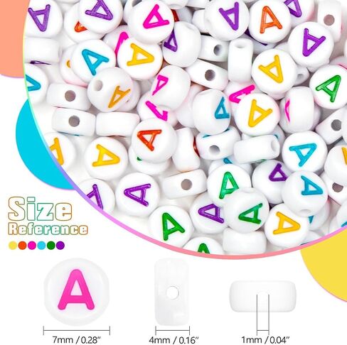 360Pcs 4X7mm Acrylic Letter Beads for Jewelry Making - White Round Vowel Letter E Beads for Bracelets, Necklaces, DIY Crafts in Saudi Arabia