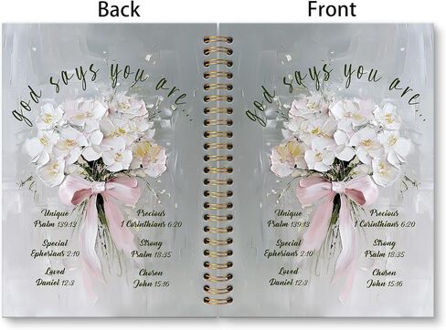 huester God Says You Are Christian Notebook Journal, Floral Bible Journal for Women, Prayer Notebooks for Note Taking, Inspirational Christian Gifts for Women Hardcover Spiral Notebook, 5.5x8.3 Inch 748-HL-Book in Saudi Arabia