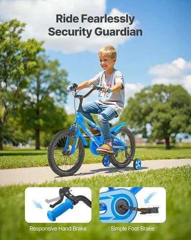 دراجة Vevor Kids ، 14/16/18 بوصة على دراجة BMX على طراز BMX ، وعجلات التدريب ، وتشملها ، متينة وسهلة التجميع ، دراجة صغيرة للبنين والبنات ، in Saudi Arabia