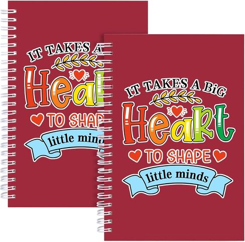2Pcs Teacher Spiral Notebooks,Teacher Gifts Ruled Hardbound Journal Writing Notebooks School Office Supplies Teacher Appreciation Gift (2Pcs AMZ Teacher Light Green) in Saudi Arabia