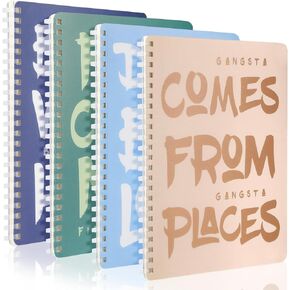 مجموعة Niodel من 4 دفتر حلزوني لأخذ الملاحظات ، A5 A5 Softcover Wide Softcover تحكم 4 ألوان 80 ورقة -160 صفحات المجلات ، دفتر اليومية والكتابة للمدرسة والمكاتب واللوازم الشخصية in Kuwait