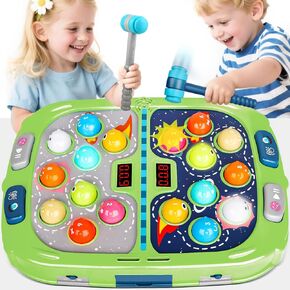 WAYKEE Whack Game Mole,Toy Gift for 3-12 Year Old Toddler Boys Girls | Interactive Learning Toys for 3 4 5 6+ Year Old Boys Girls Equipped with Double Hammers,Sound and Light in Saudi Arabia