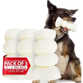 Healthy Dogma 4" Beef Cheek Rolls for Dogs – Mixed Pack Cheese Flavor & Bully Dusted Chews – Natural Collagen Beef Cheek Rolls – Long Lasting Dog Treats – 6 Pack in Kuwait