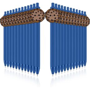24 Pcs Cookie Blue Ballpoint Pen Bulk Retractable Writing Black Ink Pens Gift for Cookie Baby Shower Party Supplies Teacher Student School Birthday Decoration Party Supplies in Kuwait
