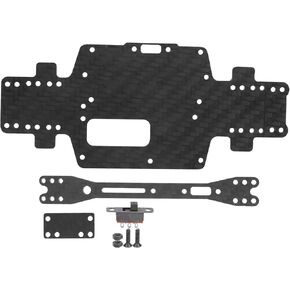 Dilwe Carbon Fiber Chassis Set, for 1/28 RC car, Like WLtoys K969 / K979 / K989 / K999 / P929 / P939, incl. Switch, Screw, nut, etc., Black in Saudi Arabia