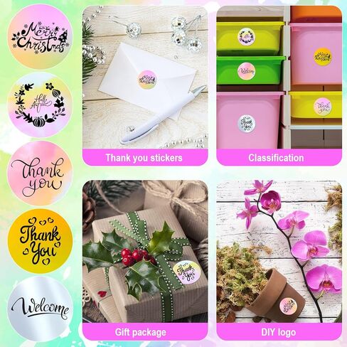 700 Pcs Round Texture Thermal Label 2 Inch Waterproof Gradient Circle Stickers Circle Direct Thermal Labels for Logo Design Thanks Card Small Business Wrapping in Saudi Arabia