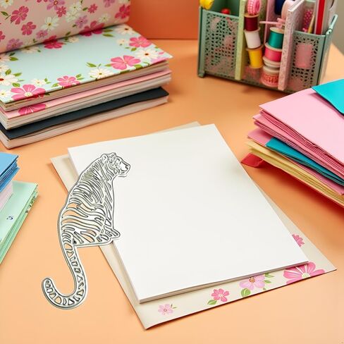 Tiger Die Cut for Card Making, Animal Metal Cutting Dies Congratulations Die Cuts Embossing Stencils Template for DIY Scrap-Booking Decor Wedding Birthday Blessing Card in Saudi Arabia