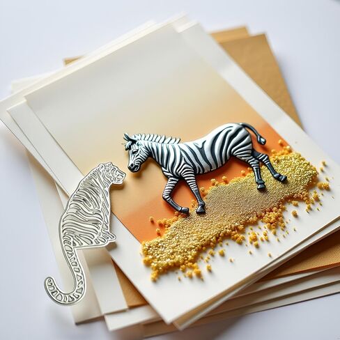 Tiger Die Cut for Card Making, Animal Metal Cutting Dies Congratulations Die Cuts Embossing Stencils Template for DIY Scrap-Booking Decor Wedding Birthday Blessing Card in Saudi Arabia