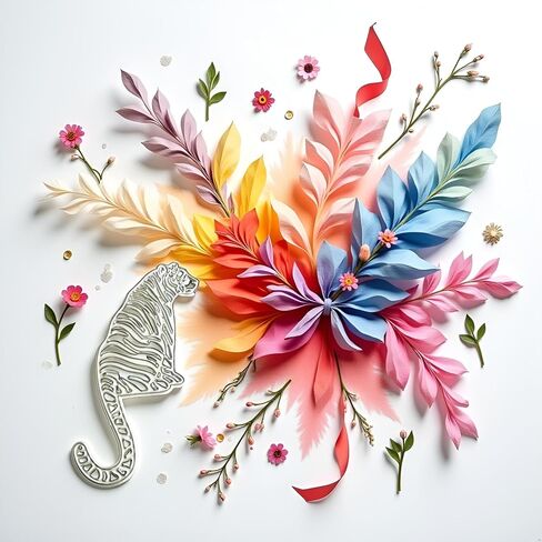 Tiger Die Cut for Card Making, Animal Metal Cutting Dies Congratulations Die Cuts Embossing Stencils Template for DIY Scrap-Booking Decor Wedding Birthday Blessing Card in Saudi Arabia