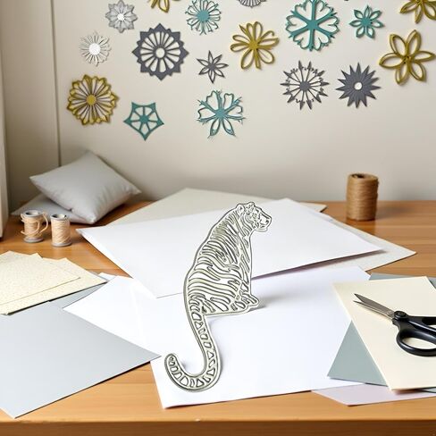 Tiger Die Cut for Card Making, Animal Metal Cutting Dies Congratulations Die Cuts Embossing Stencils Template for DIY Scrap-Booking Decor Wedding Birthday Blessing Card in Saudi Arabia