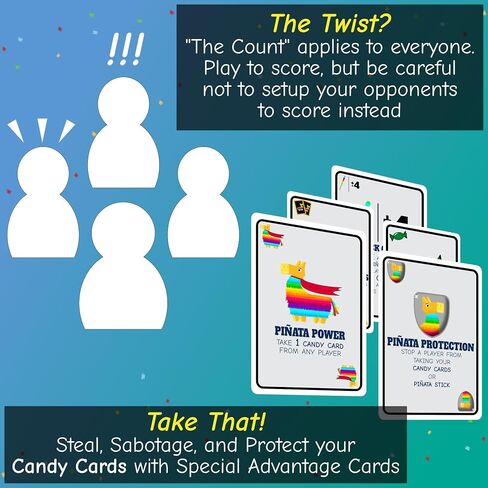 3, 2, 1 Piñata! - A Card Game of Candy Chaos with Take-That Gameplay | Fast-Paced & Easy to Learn | Great Family Game Night Card Game for Families, Kids, and Adults in Saudi Arabia