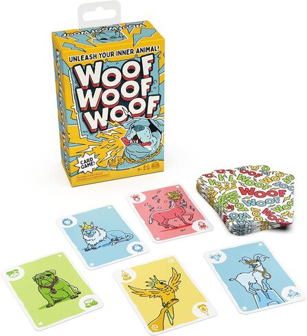 Spin Master Games, Woof Woof Woof: A Fast-Paced Classic Matching Card Game Battle Featuring Hilarious Animal Sounds, Fun Activity for Teens, Adults & Family Game Night, 2-8 Players, for Ages 7 & Up in Saudi Arabia