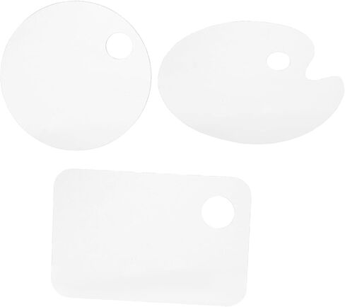 Angoily 3pcs Paint Pallets Watercolor Palette Paint Mixing Plates Pigment Trays for Acrylic Watercolor Oil in Saudi Arabia