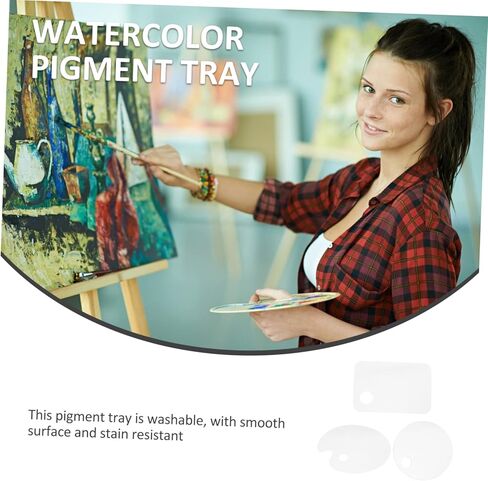 Angoily 3pcs Paint Pallets Watercolor Palette Paint Mixing Plates Pigment Trays for Acrylic Watercolor Oil in Saudi Arabia