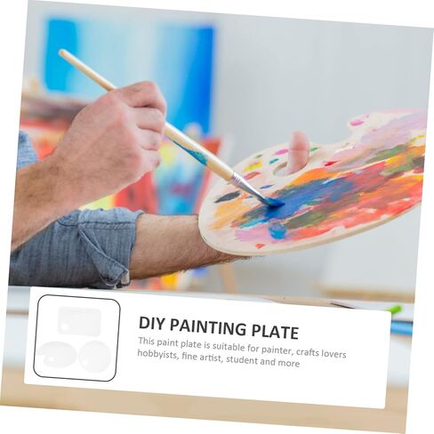 Angoily 3pcs Paint Pallets Watercolor Palette Paint Mixing Plates Pigment Trays for Acrylic Watercolor Oil in Saudi Arabia
