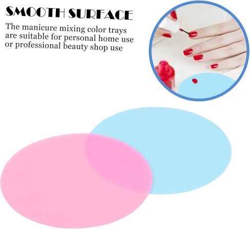 Homoyoyo 10pcs Silicone Nail Art Mixing Set Cosmetic Mixing Plates for Professional Manicure for Home Use and Salon in Saudi Arabia