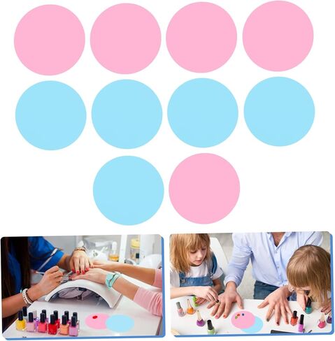 Homoyoyo 10pcs Silicone Nail Art Mixing Set Cosmetic Mixing Plates for Professional Manicure for Home Use and Salon in Saudi Arabia