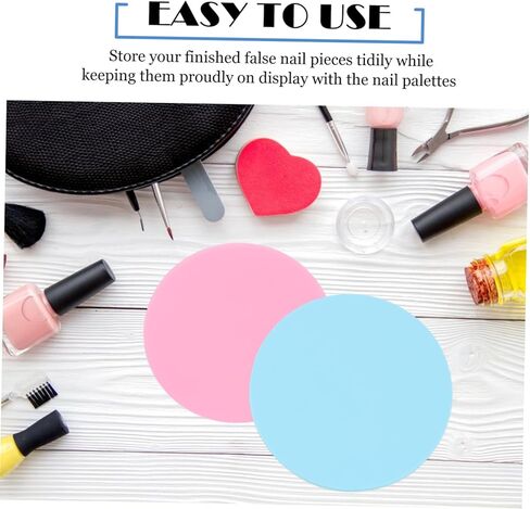 Homoyoyo 10pcs Silicone Nail Art Mixing Set Cosmetic Mixing Plates for Professional Manicure for Home Use and Salon in Saudi Arabia