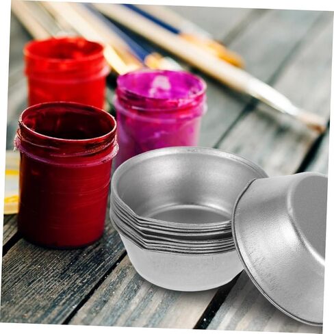 Artibetter 10pcs أكواب خلط الطلاء الدائرية المحمولة مع صواني حامل طلاء متين لتصميم دقة الطلاء في الهواء الطلق للتعبير الفني المحسن in Saudi Arabia