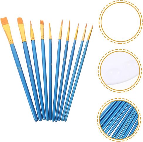1 Set Reusable Paint Pallet Art Painting Trays with Watercolor Mixers Brushes Practical Pigment Trays for Creative Projects and Present for Artists in Saudi Arabia