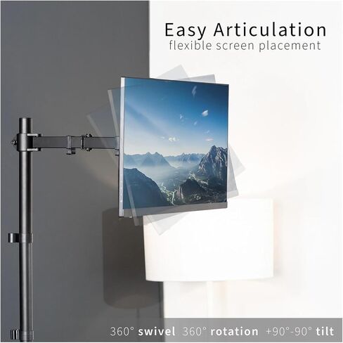 Single Monitor Mount Extra-high Adjustable Stand, fits one Screen up to 32 inches in Saudi Arabia