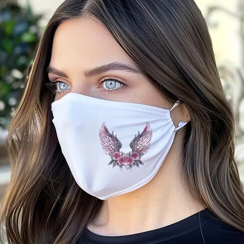 9pcs Rainbow Rose Angel Wings Flower Iron On Transfers for T-Shirts Rub on Transfers Stickers Vinyl Ready to Press Stickers Iron on Decals for T-Shirts Clothing Hoodie DIY Crafts in Saudi Arabia