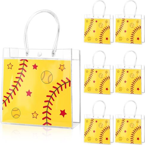 HOOQICT 20 PCS Softball Clear Gift With Basklles Goodie Goodie Snack Acags for Sport موضوع الحفلة التي تفضل بها فريق Boys Kids Team ، 8'x8''x3.15 '' ' in Saudi Arabia