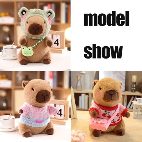 2 Plush Capybara مع 12 جهاز كمبيوتر ملحقات وملحقات ، ارتداء ملابس كابيبارا محشو بالحيوان أفخم ، 10.2 في أفلام لطيف لفتاة/بوي in Kuwait